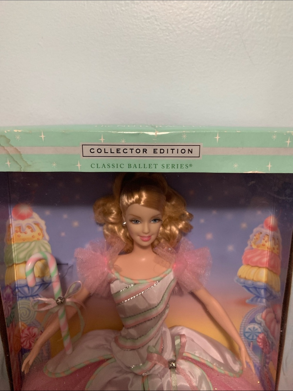 2002 Peppermint Candy Cane Barbie from The Nutcracker Classic Ballet Series NOS - Picture 3 of 8